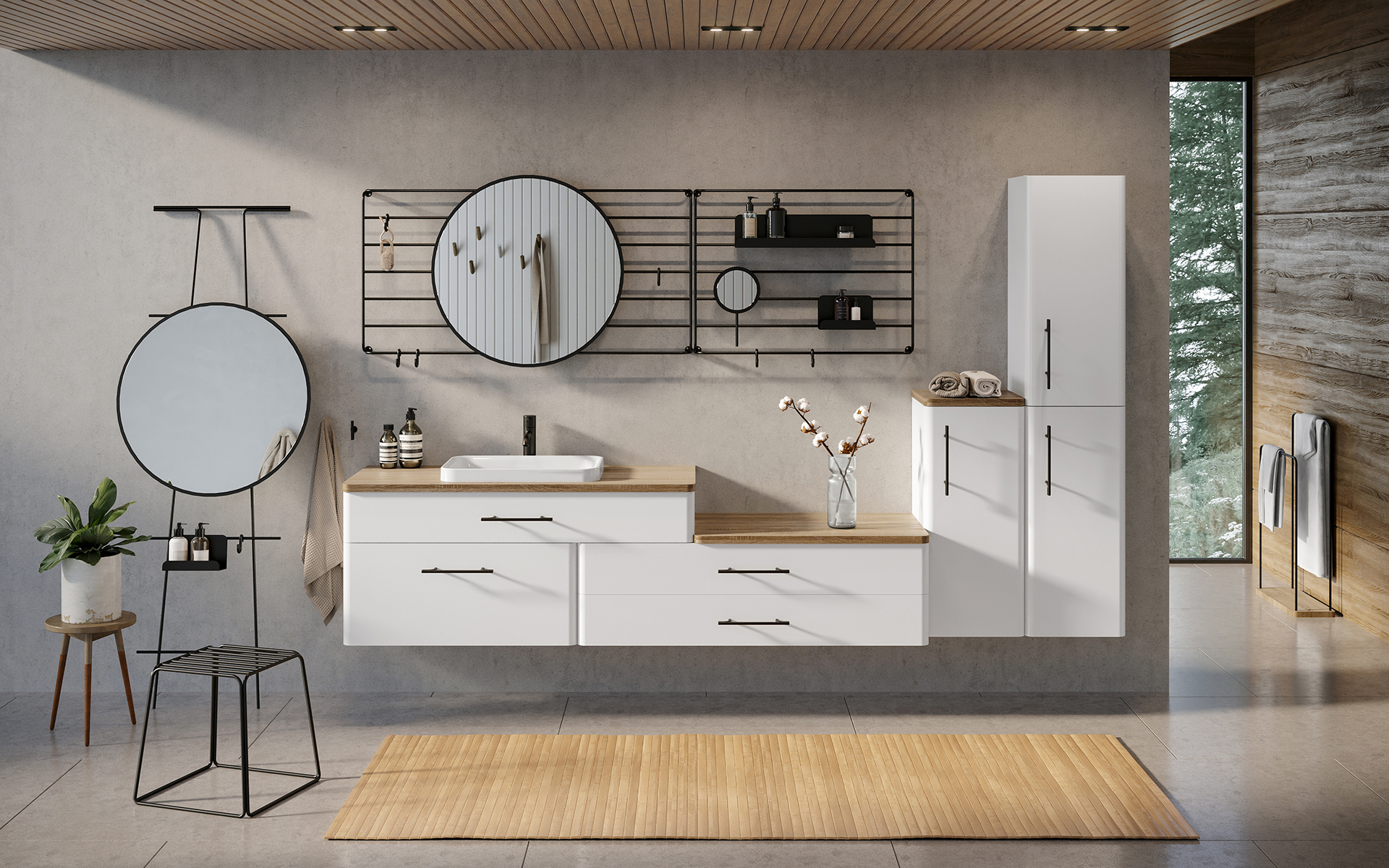 Jak zaaranżować strefę lustra w łazience?