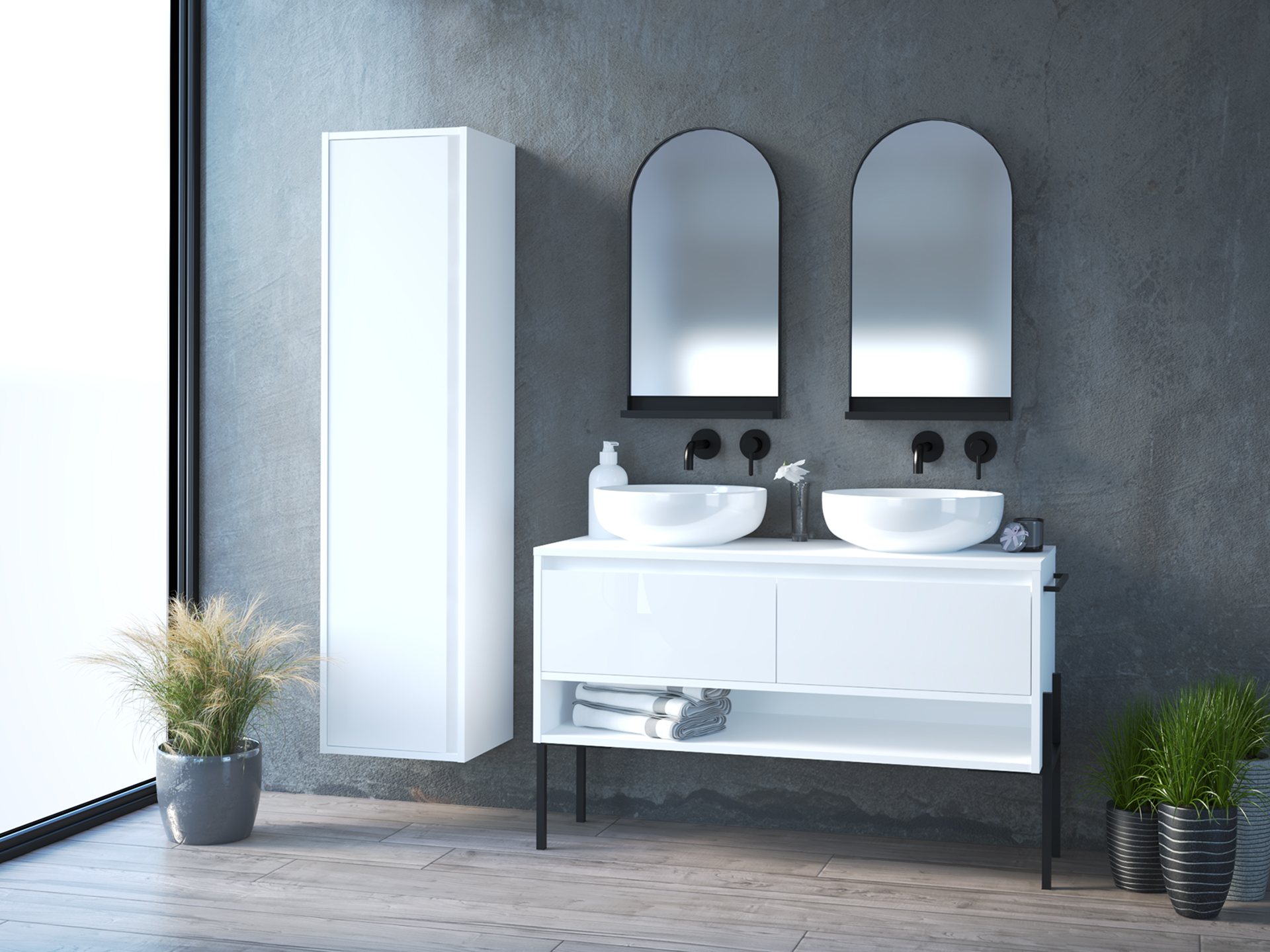 Łazienka w kolorze niebieskim